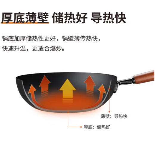 炊大皇韵味不锈精铁炒锅【KA60600  # 34CM 盒装】 商品图1