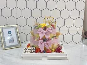 超丰富水果造型双层•榴莲夹心千层蛋糕