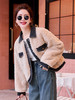 颗粒绒外套气质时尚，拼接撞色单排扣羊羔毛上衣HR-HSYL2851 商品缩略图4
