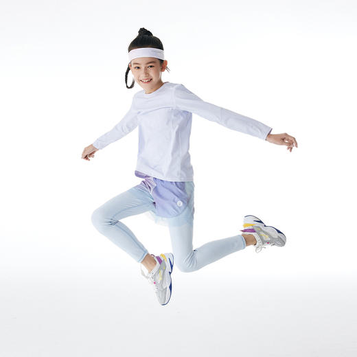 onmygame春装男女童可穿运动T恤儿童速干衣户外训练打底衫宽松圆领长袖 商品图6