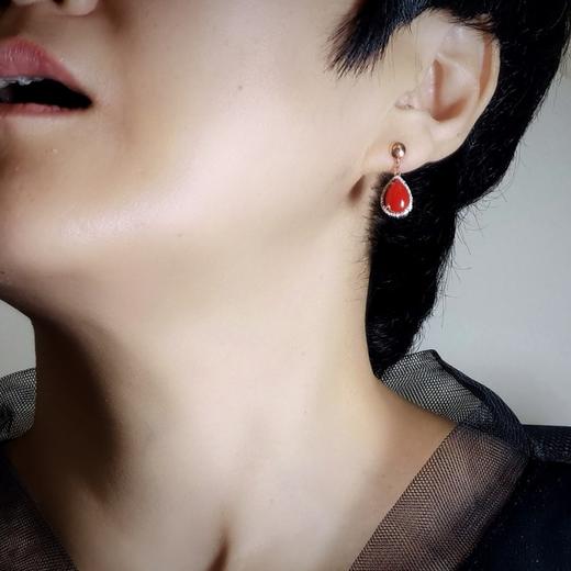 18k镶嵌天然深海有机珠宝耳钉 商品图3