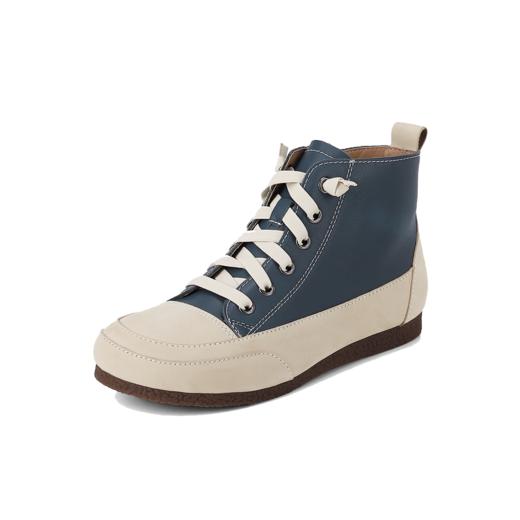 西村名物2023秋季新品法式复古尖头粗跟裸靴真皮短靴马丁靴X23DS44991 商品图12