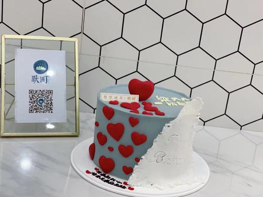 古典复古灰色爱心蛋糕 商品图2