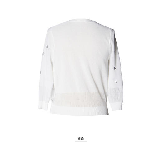 2E6901 白色针织衫《智慧之光-波斯艺术》《玫瑰王宫》 商品图3