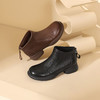 西村名物2023秋季新品法式复古尖头粗跟裸靴短靴切尔西靴X23DS45461 商品缩略图11