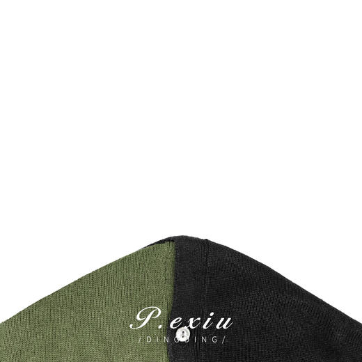 04-2潘依绣丁丁宠粉PanYiXiu/潘依绣秋冬新款韩系复古拼色宽松慵懒针织外套 ZZ0269 商品图2