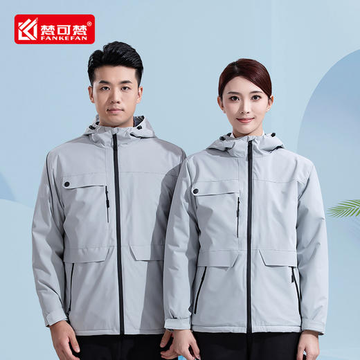 冬季男女加厚冲锋衣棉袄工作服外套户外定制防寒汽修工服工装上衣 商品图1