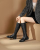 西村名物2023秋季新品尖头粗跟小腿靴法式长靴不过膝女X23DQ45341 商品缩略图7