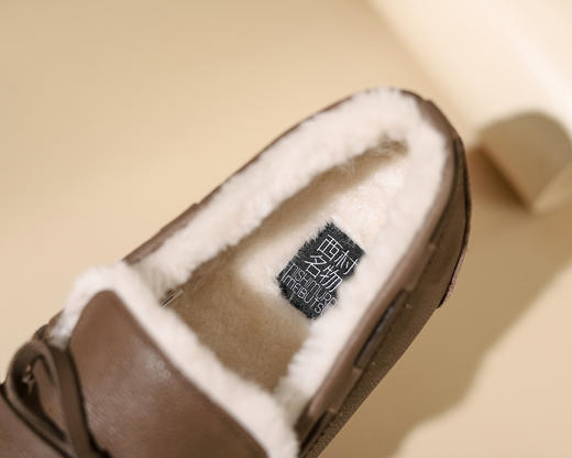 西村名物2023冬季新品复古圆头内里绒毛保暖短靴X23DM45651 商品图8