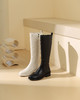 西村名物2023秋季新品尖头粗跟小腿靴法式长靴不过膝女X23DQ45341 商品缩略图8