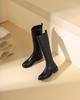 西村名物2023秋季新品尖头粗跟小腿靴法式长靴不过膝女X23DQ45341 商品缩略图10