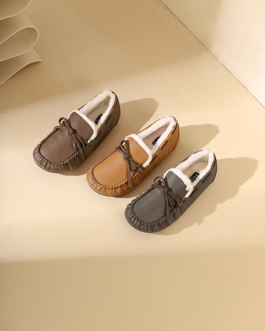 西村名物2023冬季新品复古圆头内里绒毛保暖短靴X23DM45651 商品图0