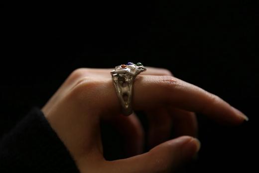 CHEZ BOQUE 冬日童话系列原创手工925银珐琅戒指《彩蛋》 商品图3