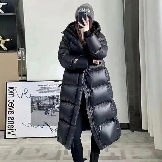 黑金原版羽绒服男女90白鸭绒极寒加厚七格长款过膝东北超厚 商品图2