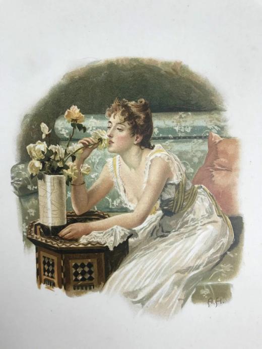 约19世纪后期 现代民谣集 数十幅彩色插图 漆布精装16开 商品图11