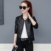 DD-不裂皮短款皮衣外套女春秋新款韩版PU皮宽松棒球服夹克开衫 商品缩略图3