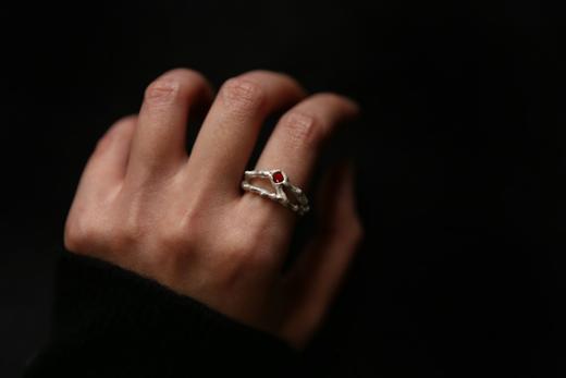 CHEZ BOQUE 印象系列原创手工925银珐琅戒指《荆棘》 商品图3