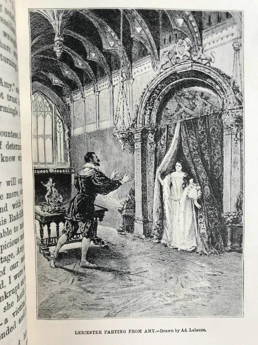 1898年 司各特《凯尼尔沃思》 12幅插图 真皮精装32开 商品图5