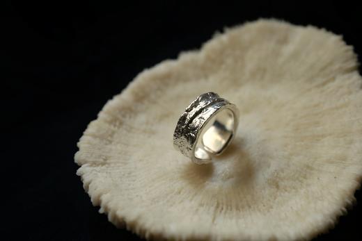 CHEZ BOQUE 冬日童话系列原创手工925银抽象造型戒指《分叉之径》 商品图1