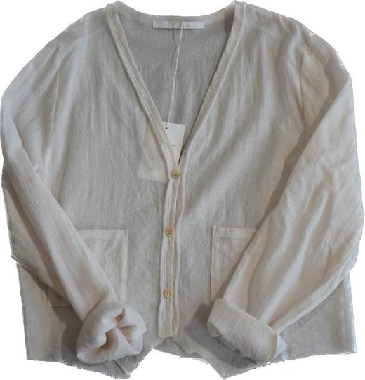 elsa esturgie 米白V领衬衫上衣 商品图4