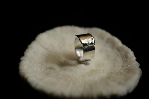 CHEZ BOQUE 无言的现代性系列原创手工925银抽象造型戒指《方形切割》 商品图5