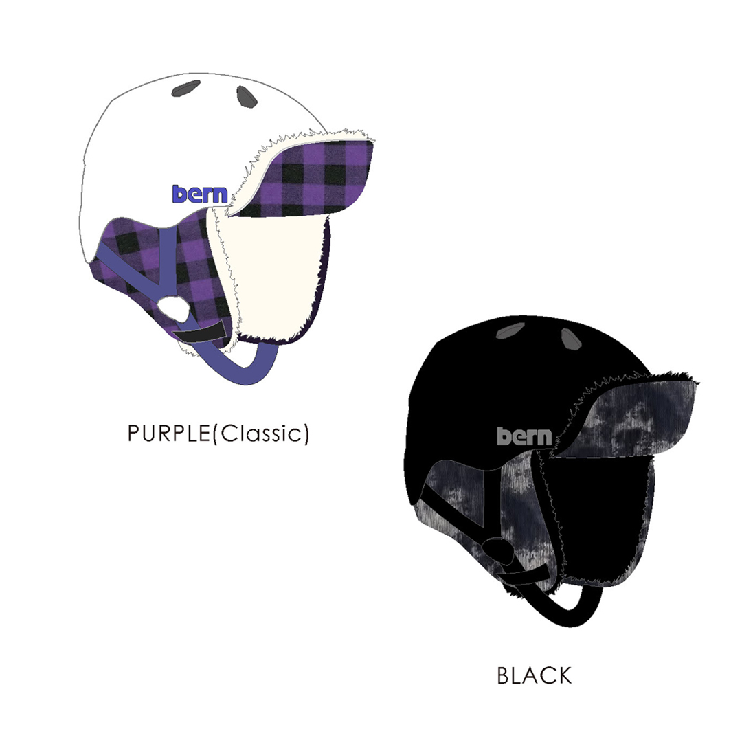 Bern 23-24 【Macon】 头盔  Matte Purple/Black Hunter Knit  L  XL  XXL  XXXL