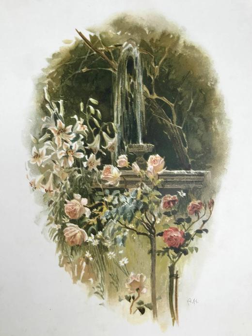 约19世纪后期 现代民谣集 数十幅彩色插图 漆布精装16开 商品图8