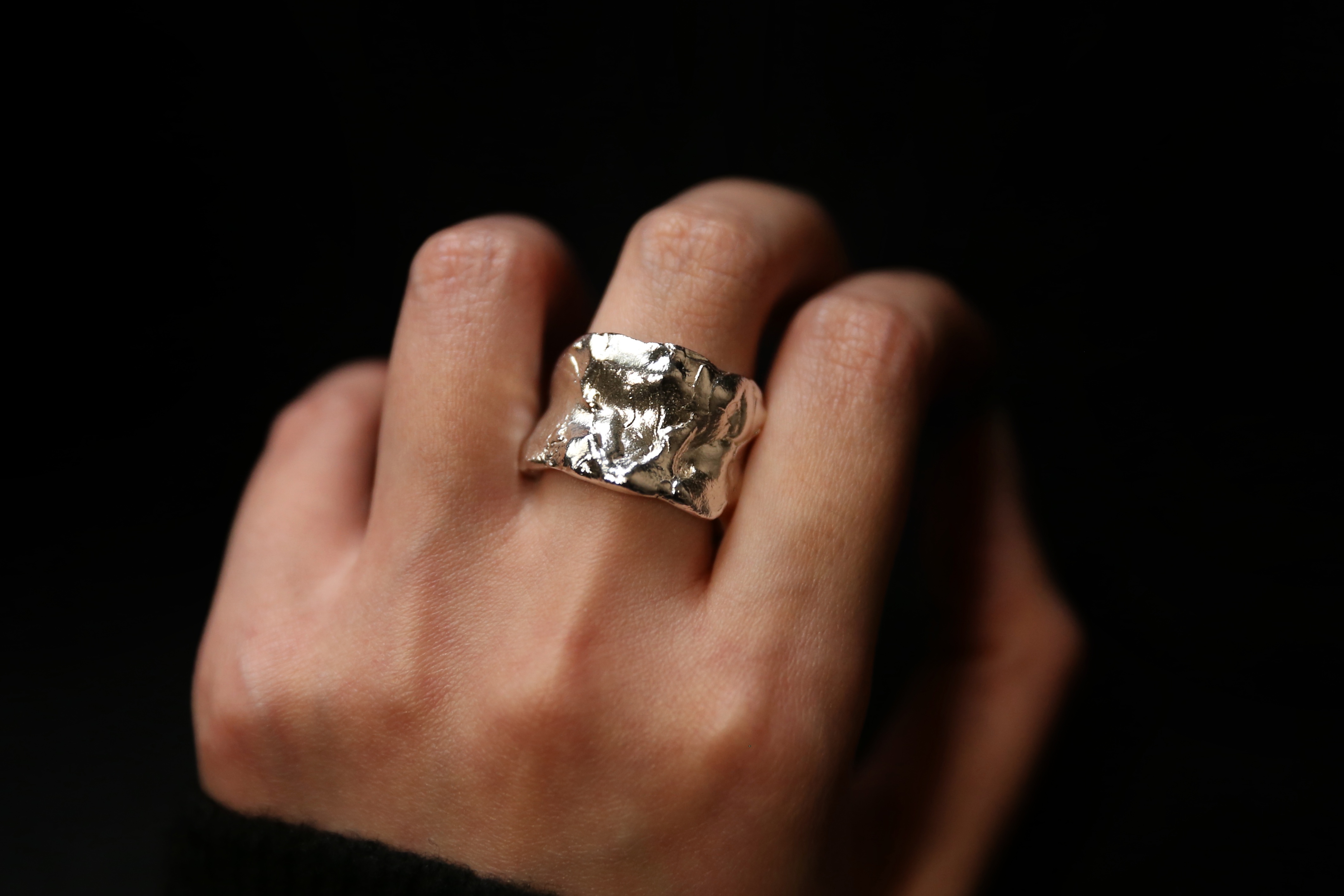 CHEZ BOQUE 印象系列原创手工925银抽象造型戒指《云朵》