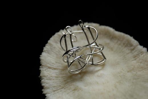 CHEZ BOQUE 冬日童话系列原创手工925银抽象造型耳坠《多元宇宙》 商品图1