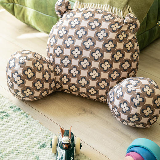 熊抱抱幸运双色系列床头靠垫软包腰靠沙发飘窗可拆洗 商品图2