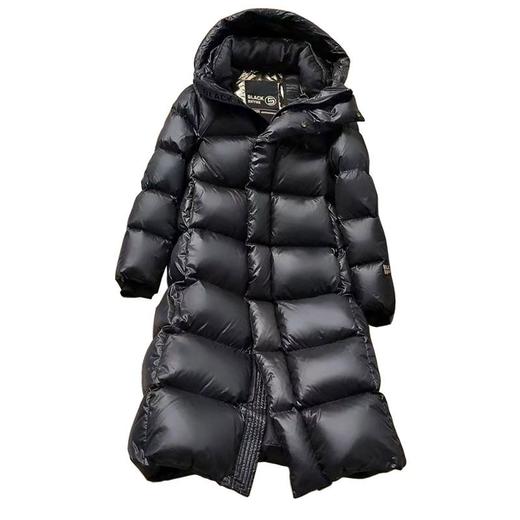 黑金原版羽绒服男女90白鸭绒极寒加厚七格长款过膝东北超厚 商品图4