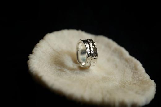 CHEZ BOQUE 冬日童话系列原创手工925银抽象造型戒指《分叉之径》 商品图5