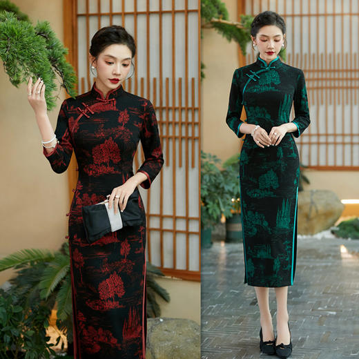 复古国风，中长七分袖旗袍GX-27396 商品图3