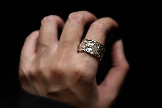 CHEZ BOQUE 冬日童话系列原创手工925银抽象造型戒指《万花之镜》 商品图1