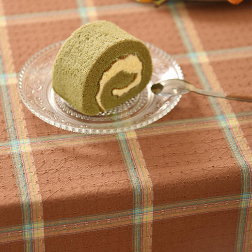 简约撞色格纹棉质桌布客厅电视柜布艺餐桌布 商品图3