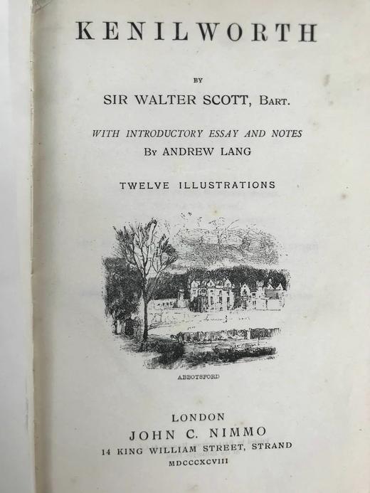 1898年 司各特《凯尼尔沃思》 12幅插图 真皮精装32开 商品图3