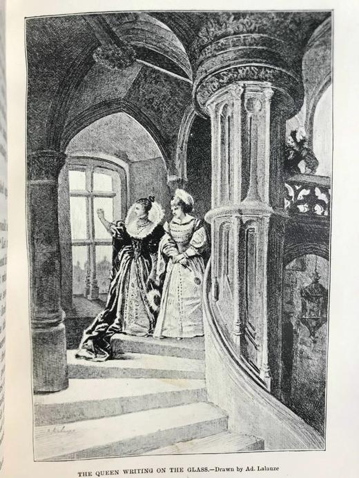 1898年 司各特《凯尼尔沃思》 12幅插图 真皮精装32开 商品图8