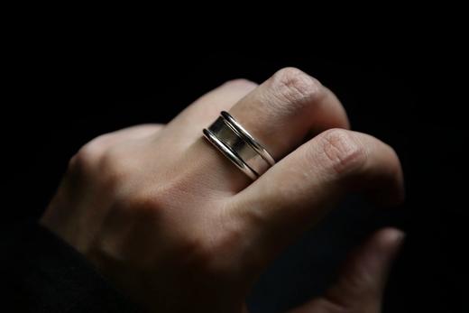 CHEZ BOQUE 无言的现代性系列原创手工925银抽象造型戒指《高速路》 商品图4