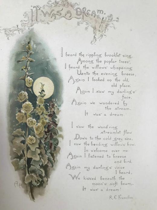 约19世纪后期 现代民谣集 数十幅彩色插图 漆布精装16开 商品图12