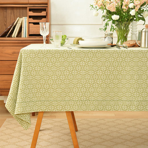 四叶草雏菊桌布客厅电视柜布艺餐桌布 商品图0