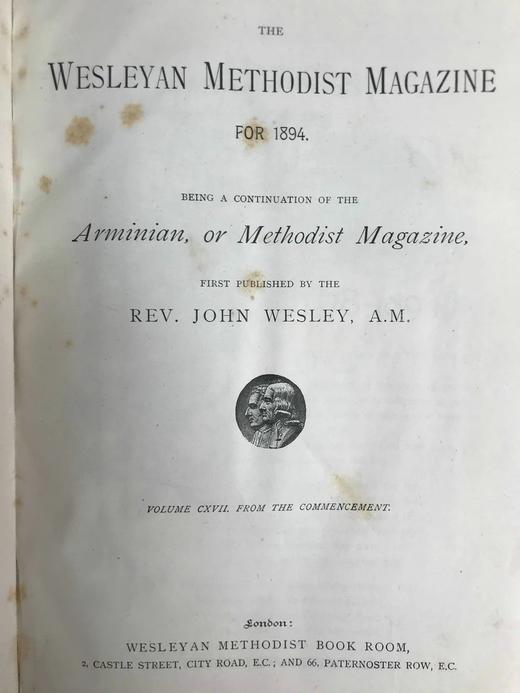 1894年 卫斯理公会杂志 数百幅插图 真皮精装16开 商品图2