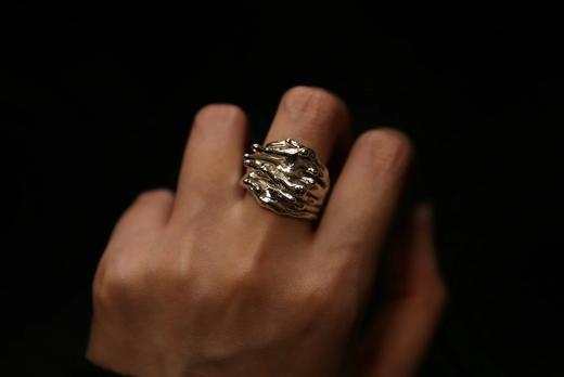 CHEZ BOQUE 冬日童话系列原创手工925银抽象造型戒指《迷桥》 商品图3