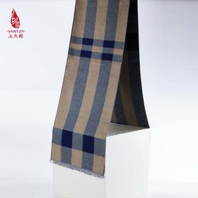 SAINTJOY/上久楷 拉绒围巾  真丝拉绒长巾  格韵 CJS23030