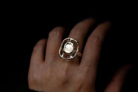 CHEZ BOQUE 冬日童话系列原创手工925银抽象造型戒指《塔迪斯 Tardis》