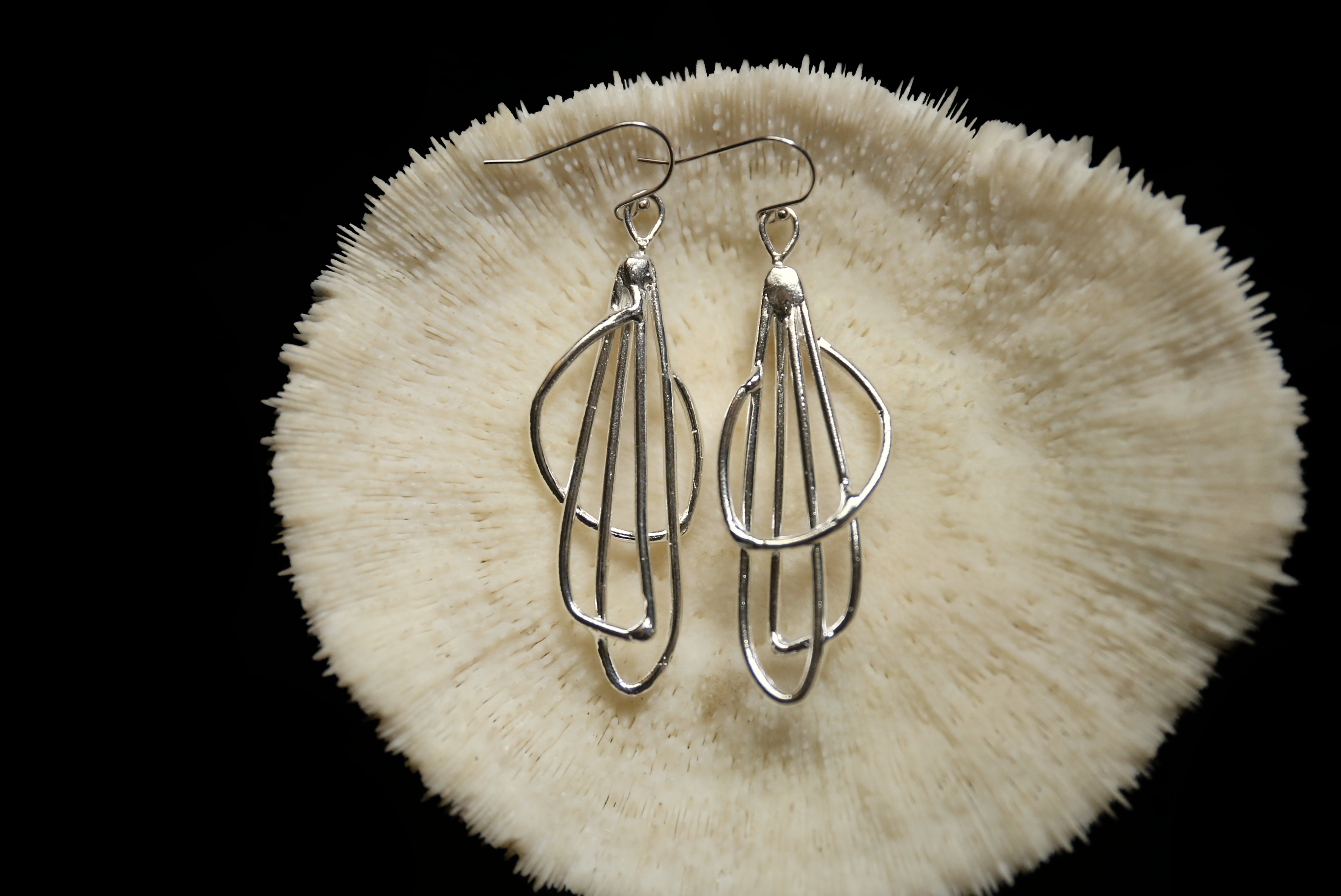 CHEZ BOQUE 冬日童话系列原创手工925银抽象造型耳坠《蝴蝶效应》