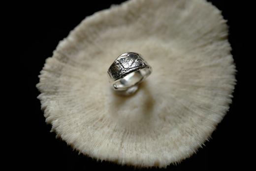 CHEZ BOQUE 冬日童话系列原创手工925银皮革肌理戒指《蟒》 商品图3