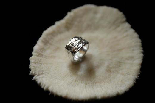 CHEZ BOQUE 冬日童话系列原创手工925银纸张肌理戒指《折纸0号》 商品图2