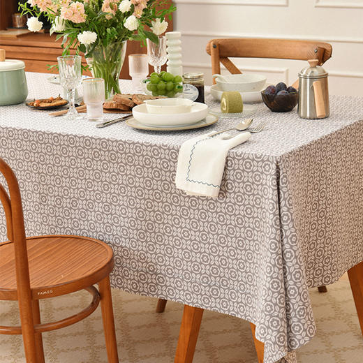 四叶草雏菊桌布客厅电视柜布艺餐桌布 商品图2