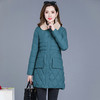 修身时尚，冬款中长款菱形格妈妈装休闲保暖长袖翻领时尚棉服QYM-KSY-QYS951-L 商品缩略图2