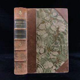 1898年 司各特《凯尼尔沃思》 12幅插图 真皮精装32开